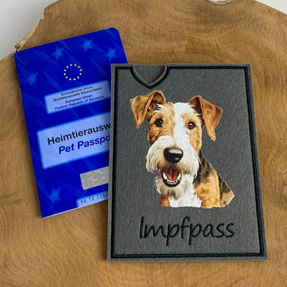 Fox Terrier Impfpasshülle - 3 verschiedene Motive, personalisierbar