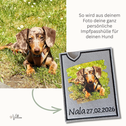 Personalisierte Impfpasshülle für Hunde mit eigenem Foto