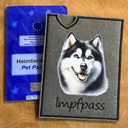Husky Impfpasshülle - 4 verschiedene Motive, personalisierbar