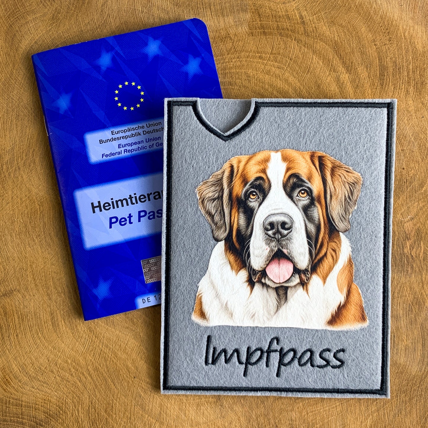 Bernhardiner Impfpasshülle (Motiv 1)