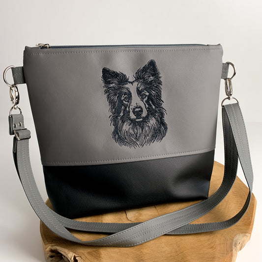 Border Collie Coral - Umhängetasche