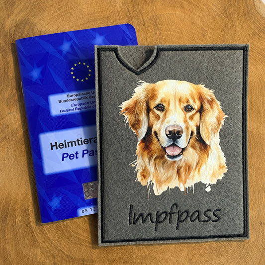 Golden Retriever Impfpasshülle (Motiv 1)