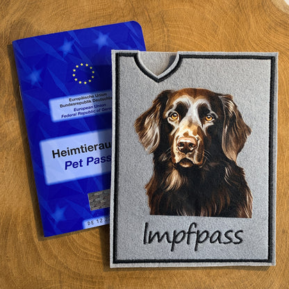 Flat Coated Retriever Impfpasshülle (braun)