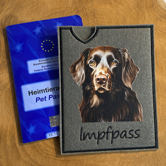 Flat Coated Retriever Impfpasshülle (braun)