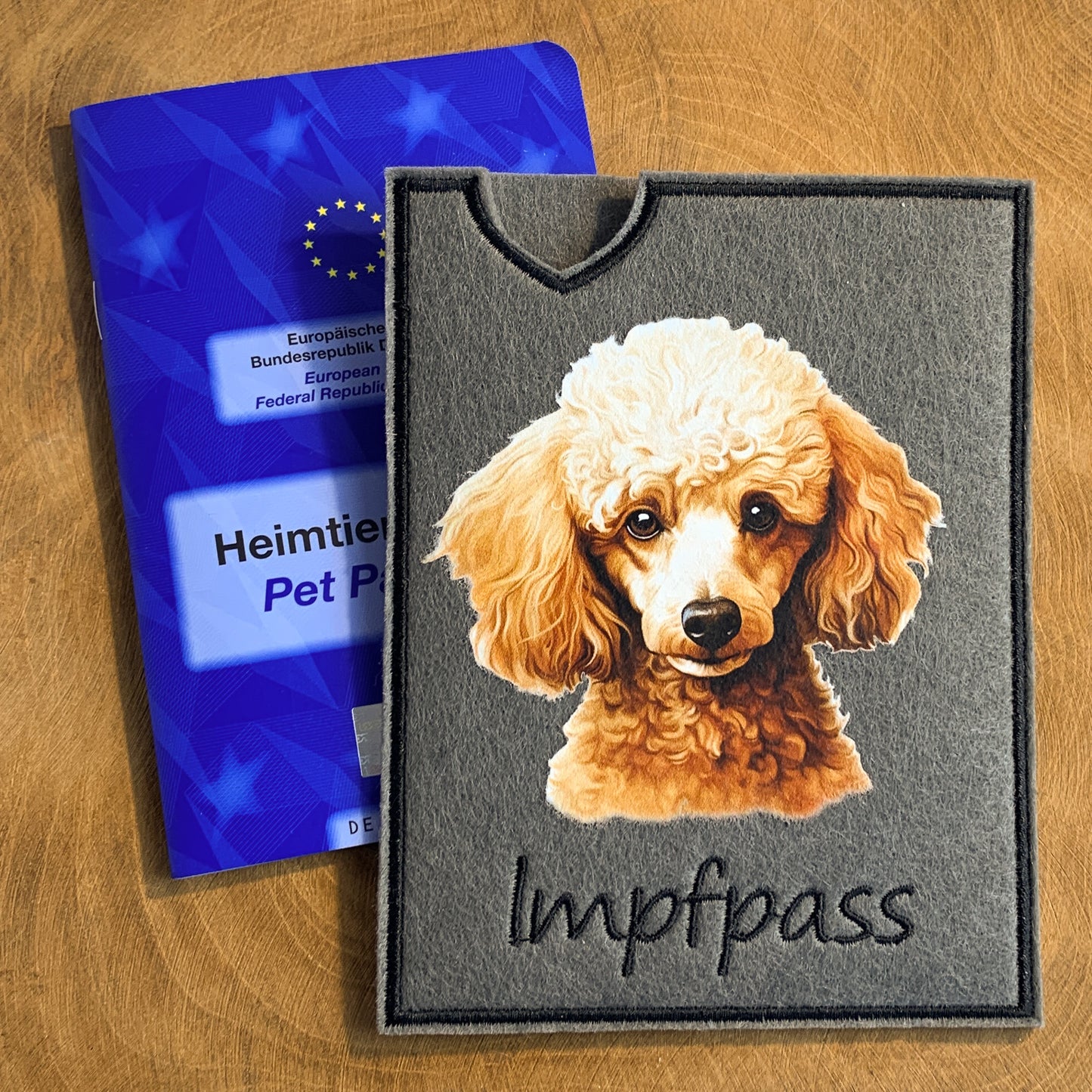 Pudel Impfpasshülle (Motiv 9)