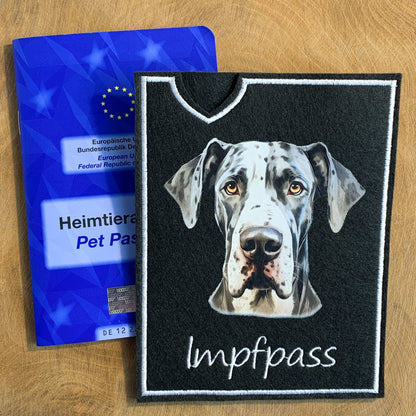 Deutsche Dogge Impfpasshülle - 5 verschiedene Motive, personalisierbar