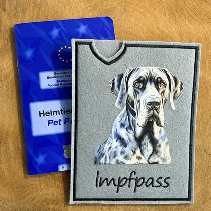 Deutsche Dogge Impfpasshülle - 5 verschiedene Motive, personalisierbar