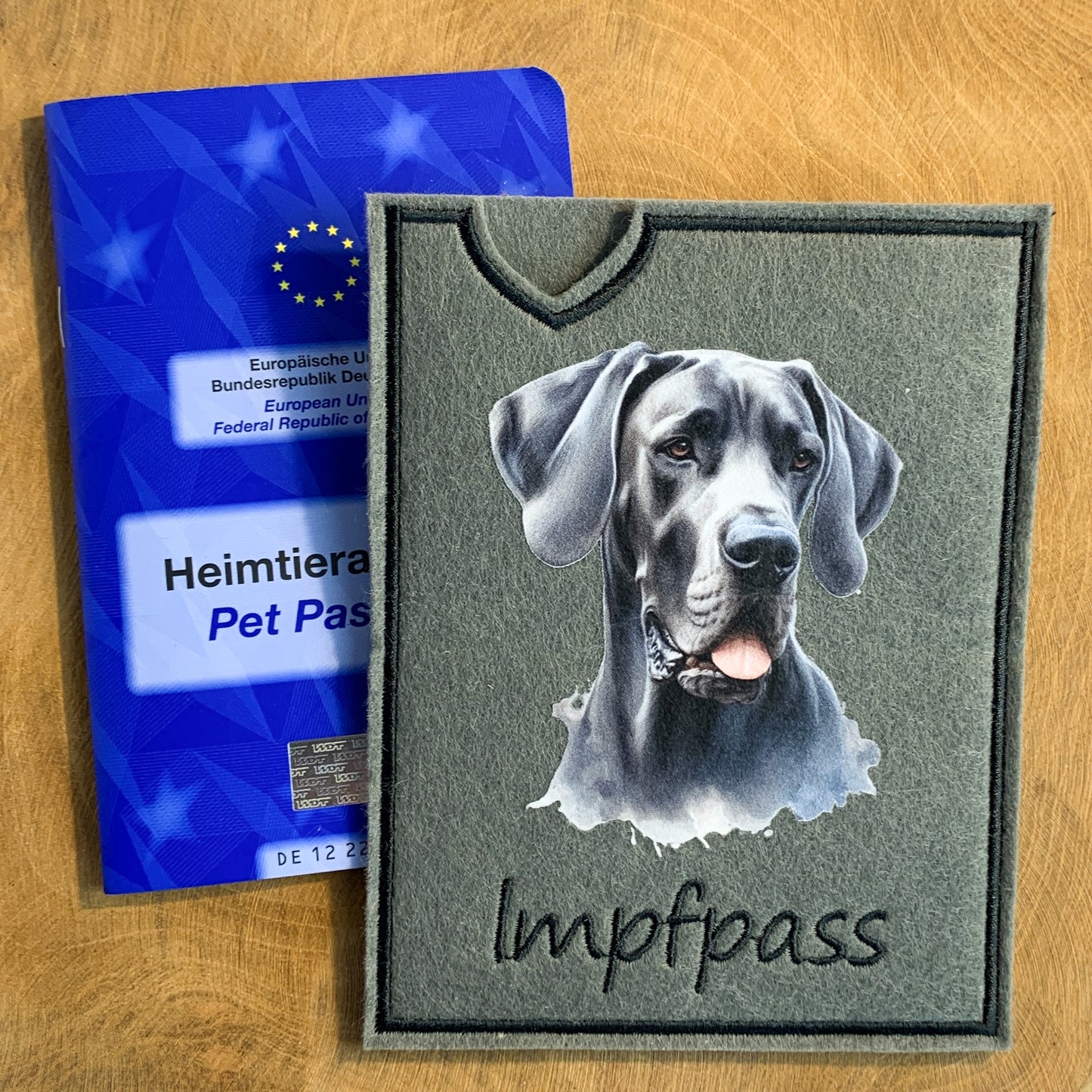 Dogge Impfpasshülle (Motiv 1)