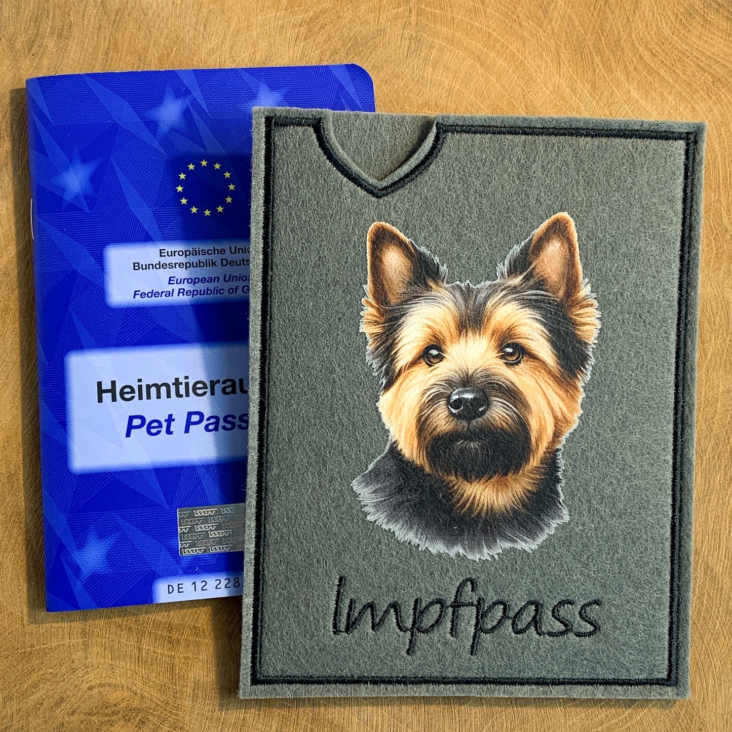 Norwich Terrier Impfpasshülle (Motiv 1)