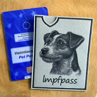 Jack Russell Impfpasshülle - 7 verschiedene Motive, personalisierbar