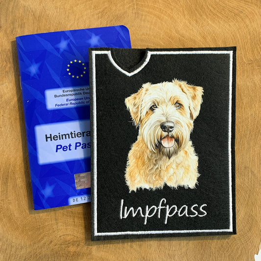 Irish Soft Coated Wheaten Terrier Impfpasshülle (Motiv 1)