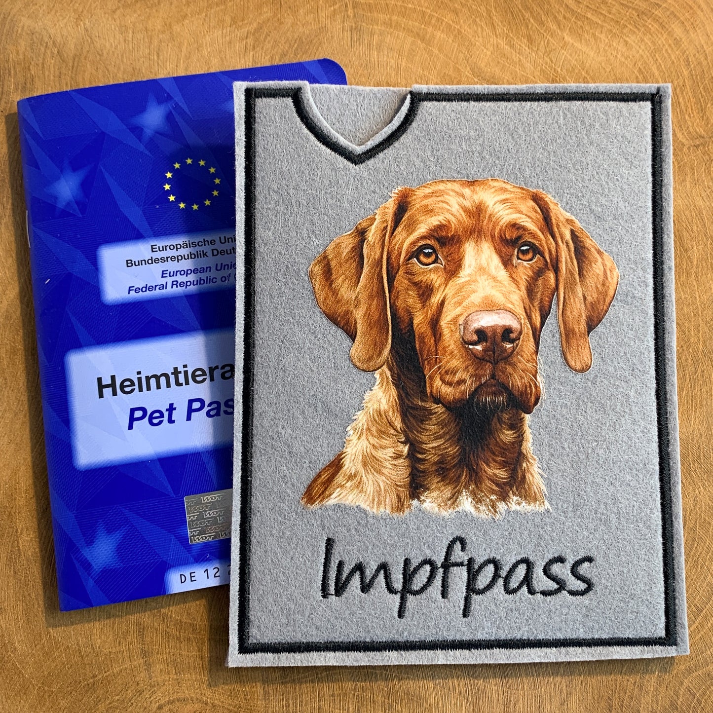 Magyar Vizsla Drahthaar Impfpasshülle (Motiv 1)