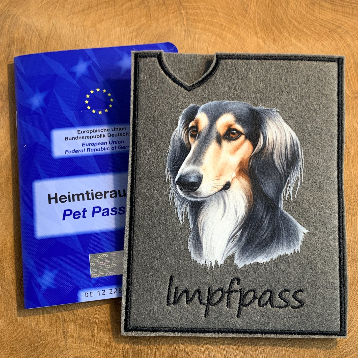 Saluki Impfpasshülle (Motiv 2)