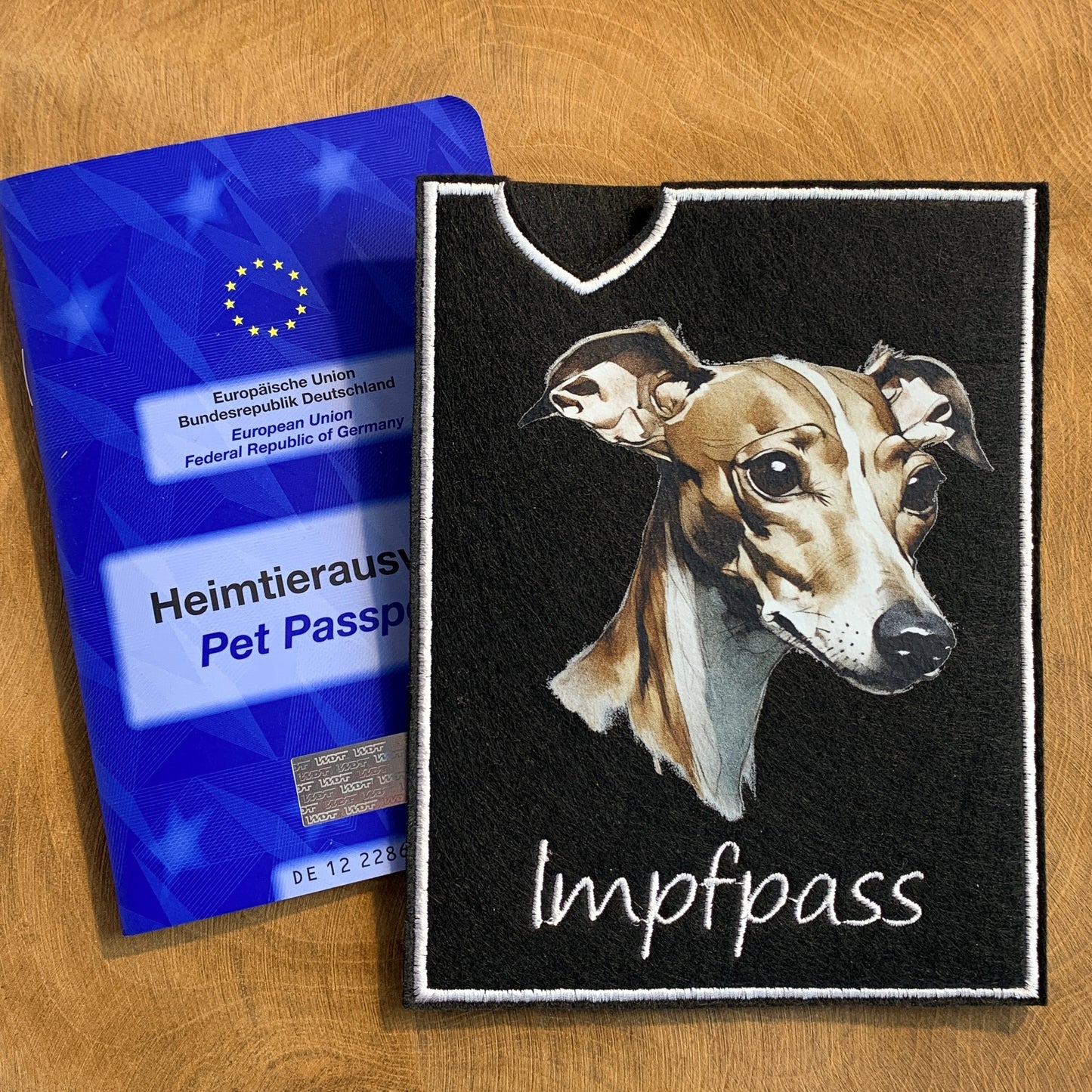 Italienisches Windspiel Impfpasshülle (Motiv 1)