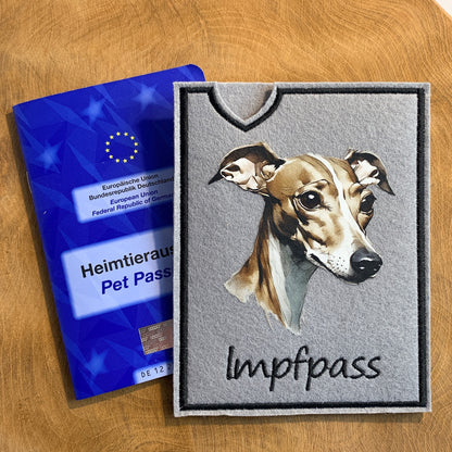 Italienisches Windspiel Impfpasshülle (Motiv 1)