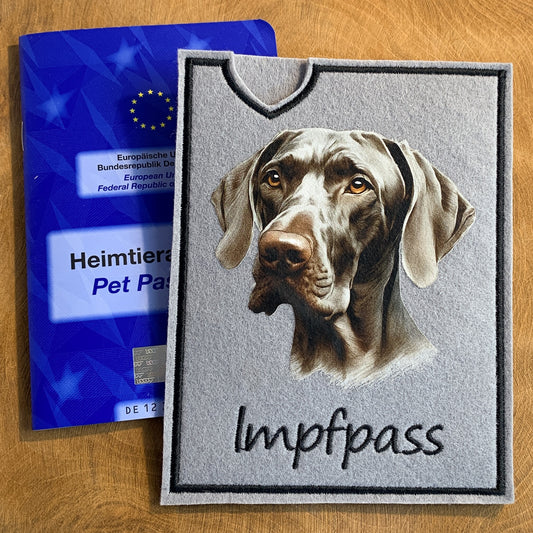 Weimaraner Impfpasshülle (Motiv 1)