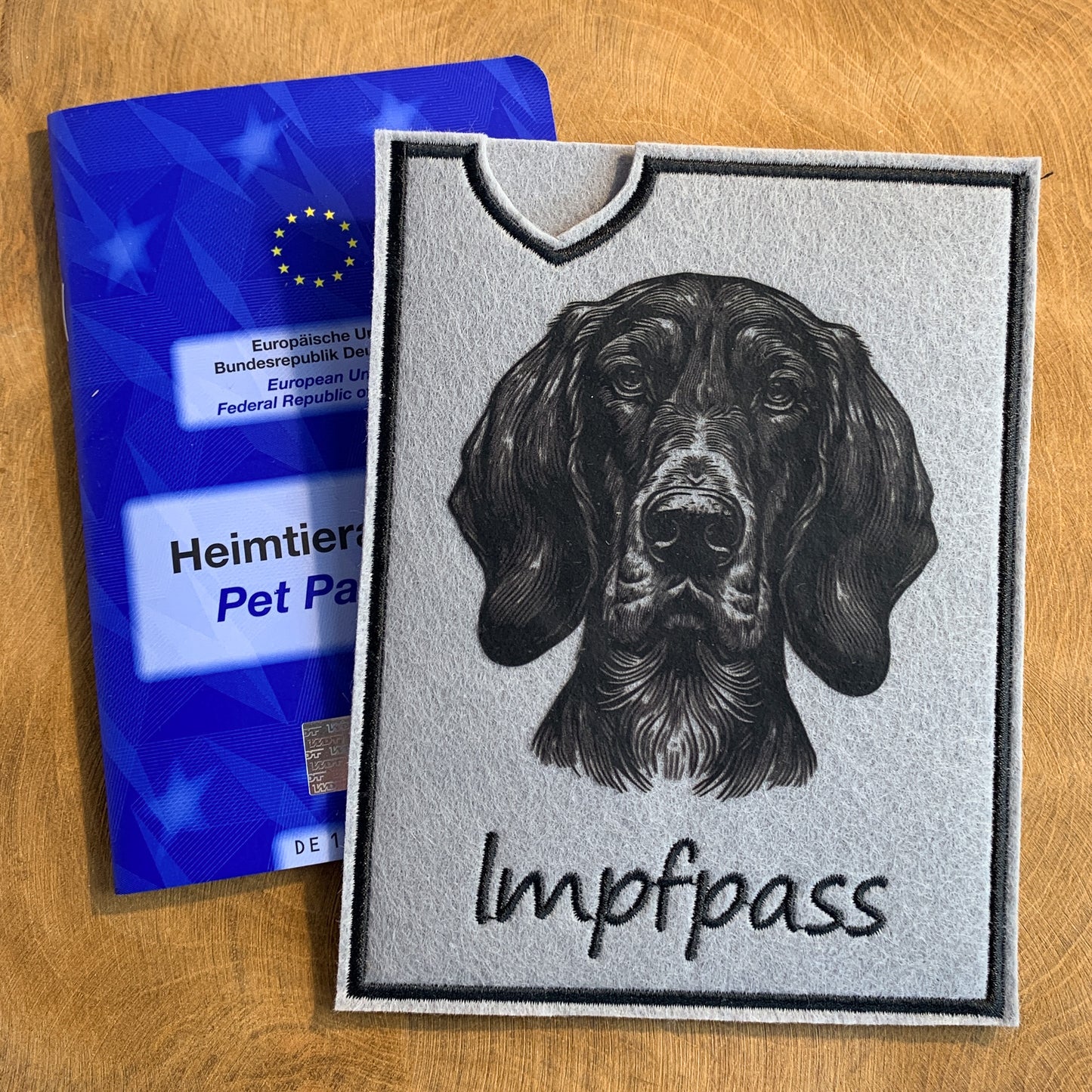 Hannoverscher Schweißhund Impfpasshülle (Motiv 1)