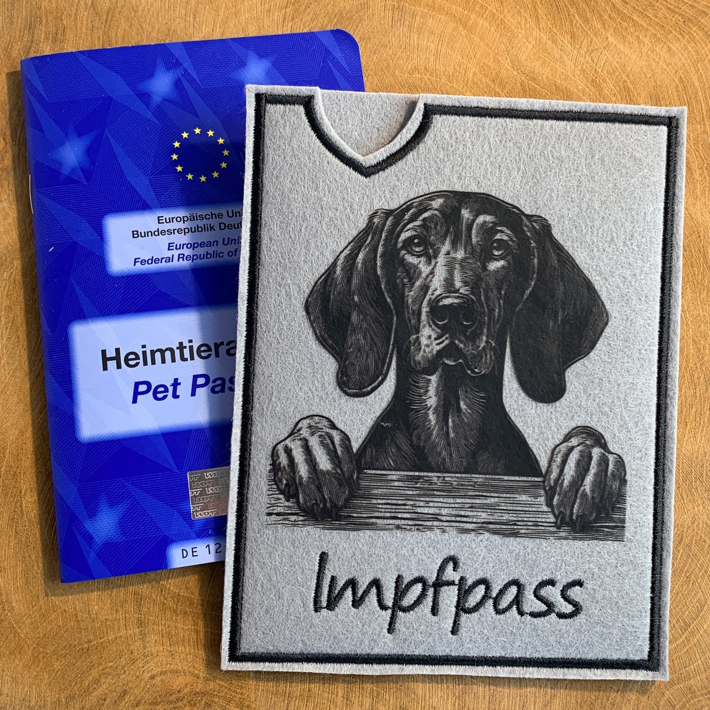 Hannoverscher Schweißhund Impfpasshülle (Motiv 2)