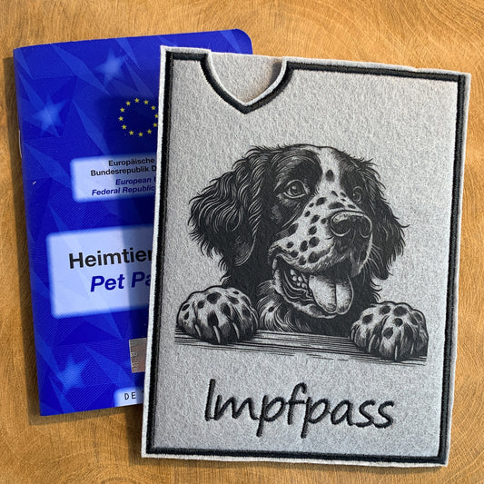 Großer Münsterländer Impfpasshülle (Motiv 1)