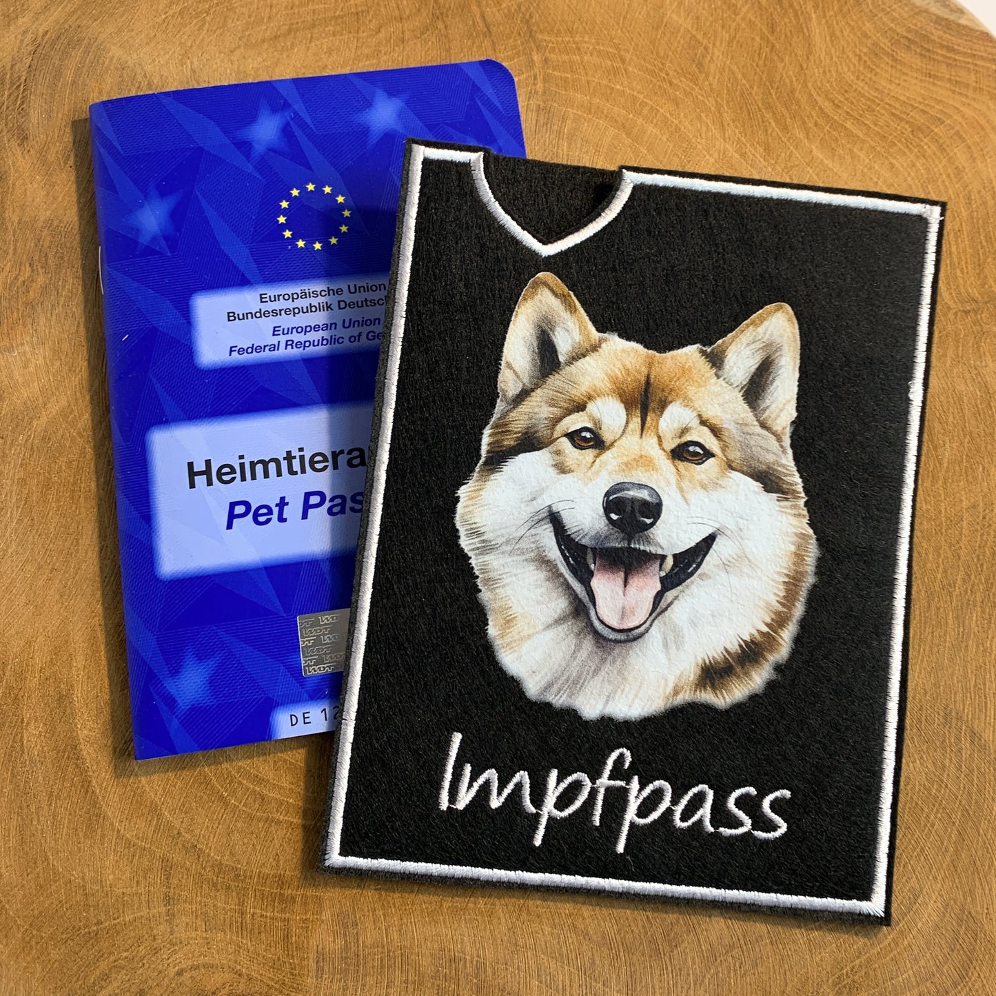 Norwegischer Buhund Impfpasshülle (Motiv 1)