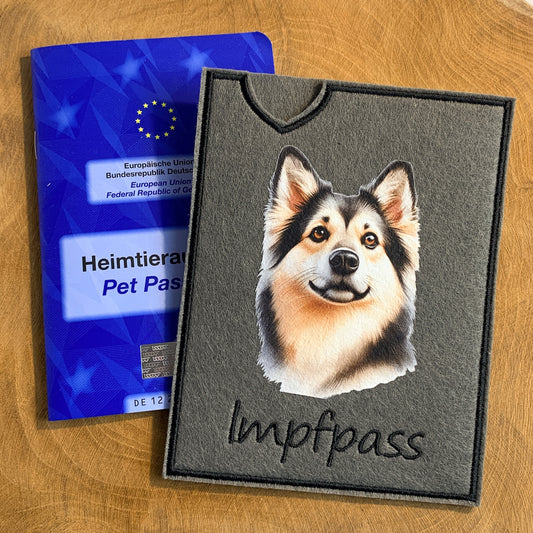 Norwegischer Buhund Impfpasshülle (Motiv 2)