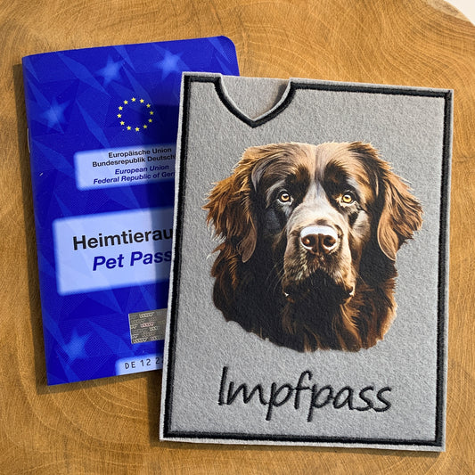 Neufundländer Impfpasshülle (Motiv 2)