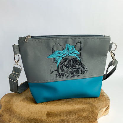 Französische Bulldogge Schleife - Umhängetasche