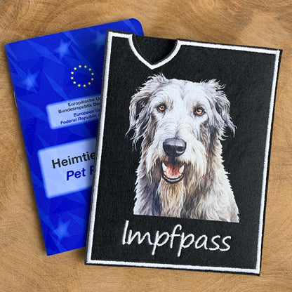 Irischer Wolfshund Impfpasshülle (Motiv 2)