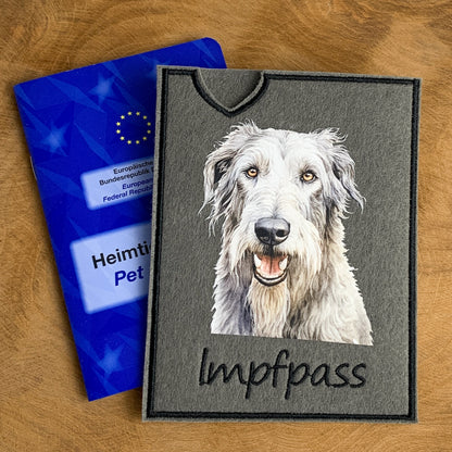 Irischer Wolfshund Impfpasshülle (Motiv 2)