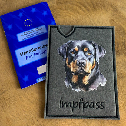 Rottweiler Impfpasshülle (Motiv 1)