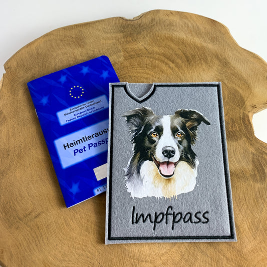 Border Collie Impfpasshülle (Motiv 1)