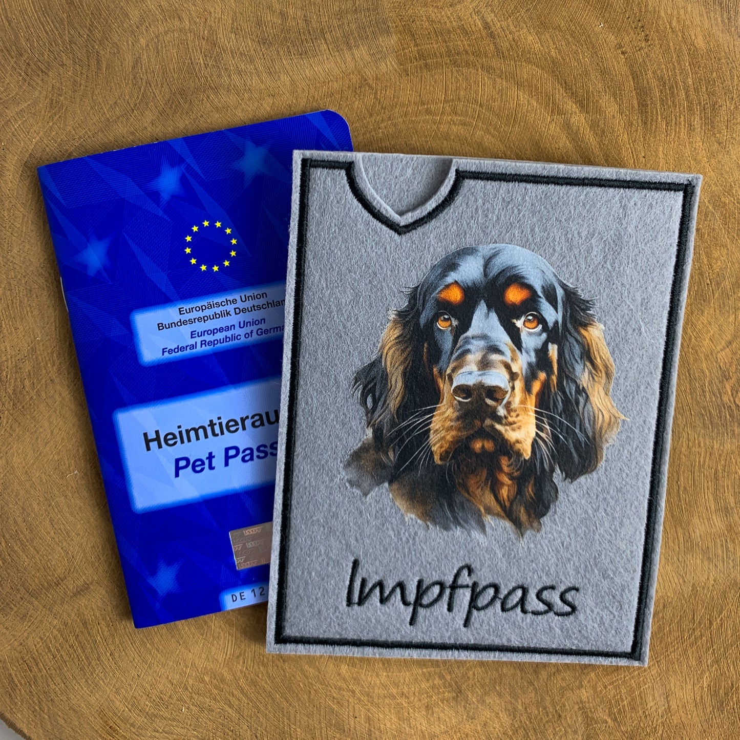 Gordon Setter Impfpasshülle (Motiv 1)