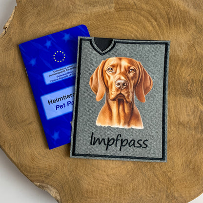 Vizsla Impfpasshülle – Frontalansicht