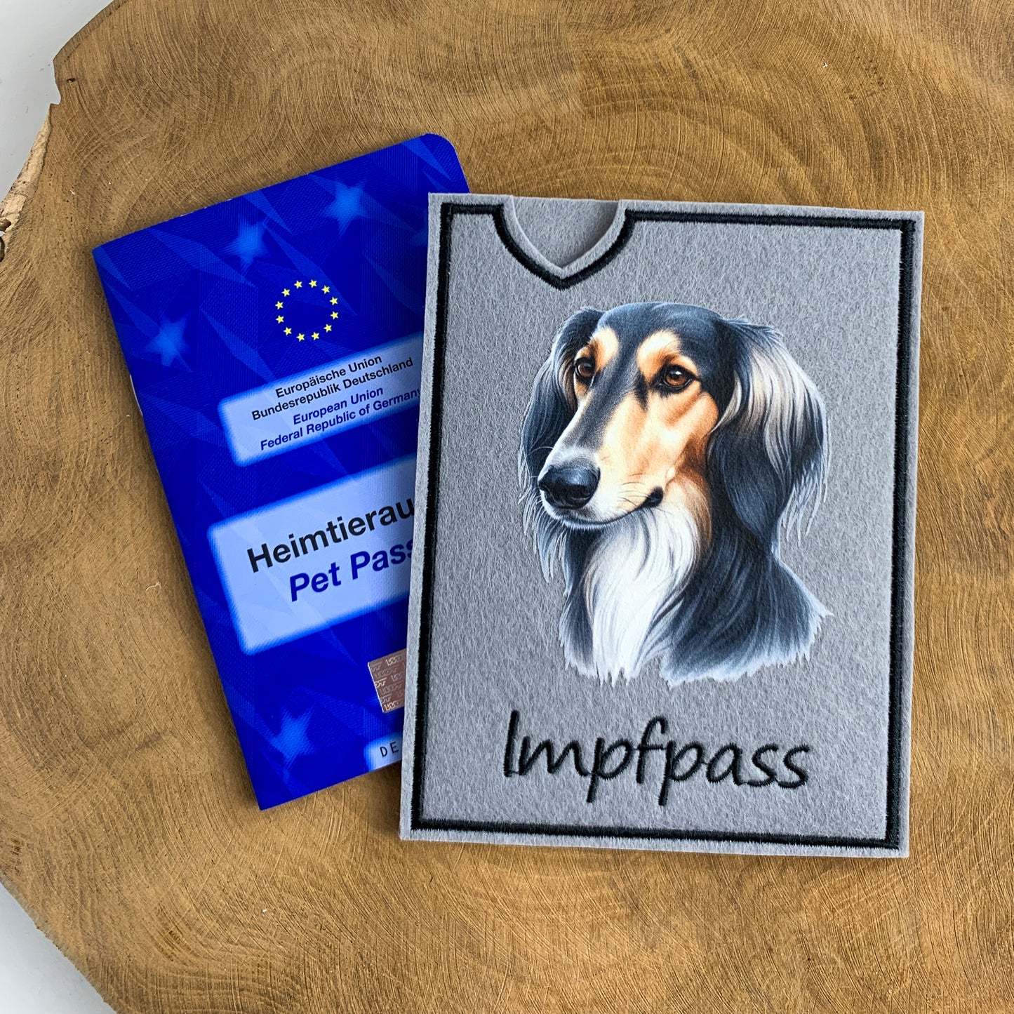 Saluki Impfpasshülle (Motiv 2)