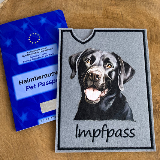 Labrador schwarz Impfpasshülle (Motiv 2)