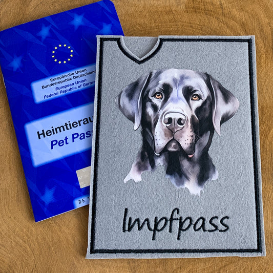 Labrador schwarz Impfpasshülle (Motiv 1)