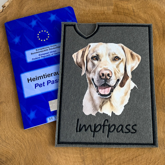 Labrador hell Impfpasshülle (Motiv 1)