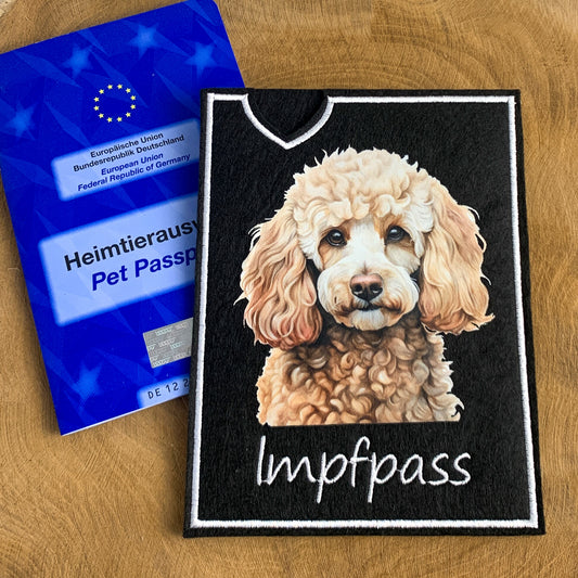Pudel Impfpasshülle (Motiv 1)