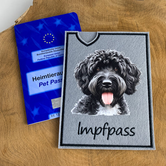 Portugiesischer Wasserhund Impfpasshülle (Motiv 2)