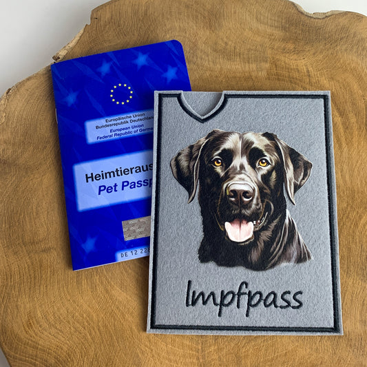 Labrador schwarz Impfpasshülle (Motiv 3)