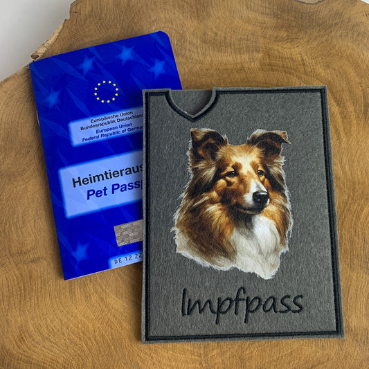 Shetland Sheepdog (Sheltie) Impfpasshülle (Motiv 3)