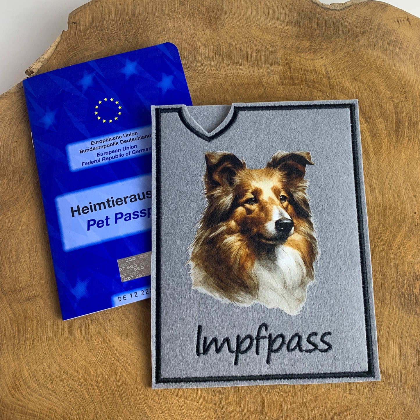 Shetland Sheepdog (Sheltie) Impfpasshülle (Motiv 3)