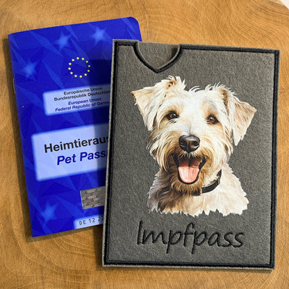 Irish Glen of Imaal Terrier Impfpasshülle - 3 verschiedene Motive, personalisierbar