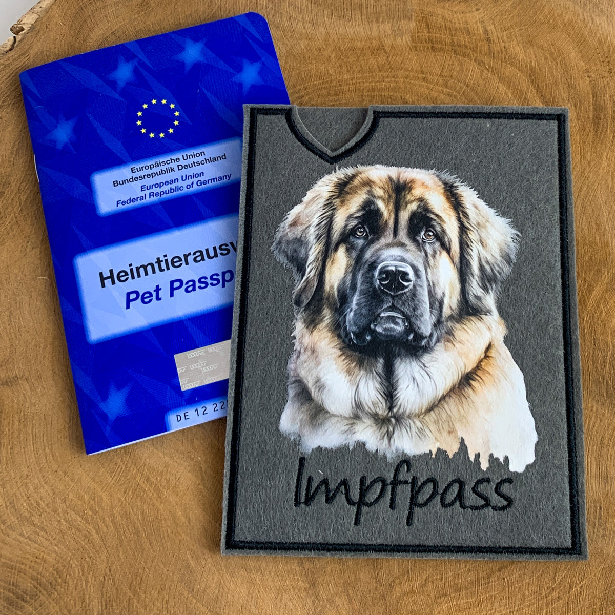 Leonberger Impfpasshülle - 3 verschiedene Motive, personalisierbar