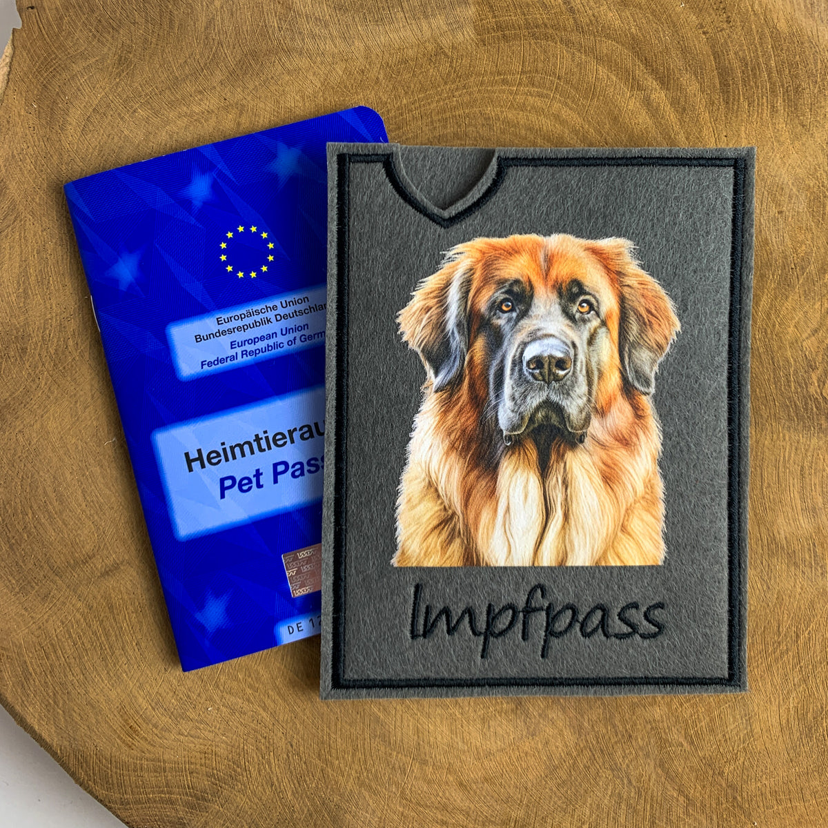 Leonberger Impfpasshülle - 3 verschiedene Motive, personalisierbar