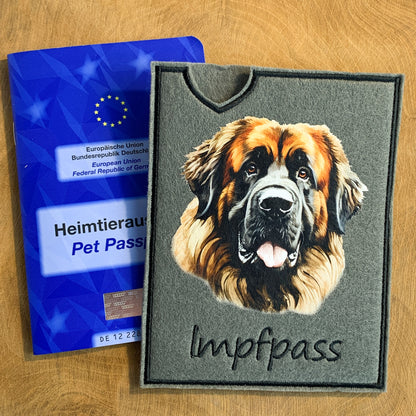 Leonberger Impfpasshülle - 3 verschiedene Motive, personalisierbar