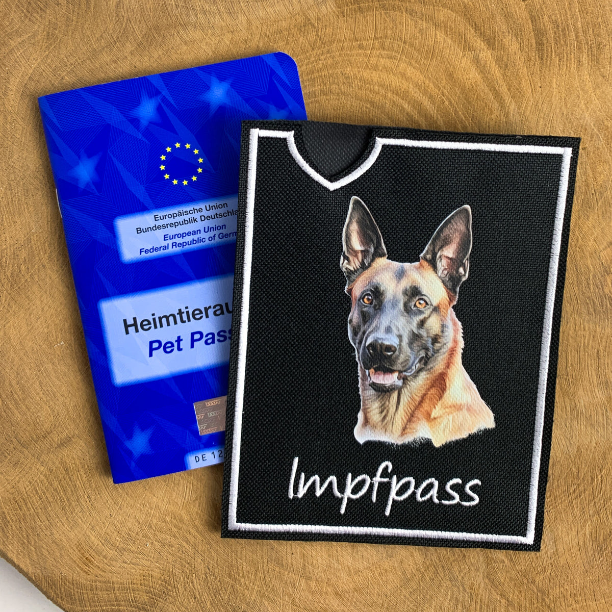 Malinois Impfpasshülle - 5 verschiedene Motive, personalisierbar
