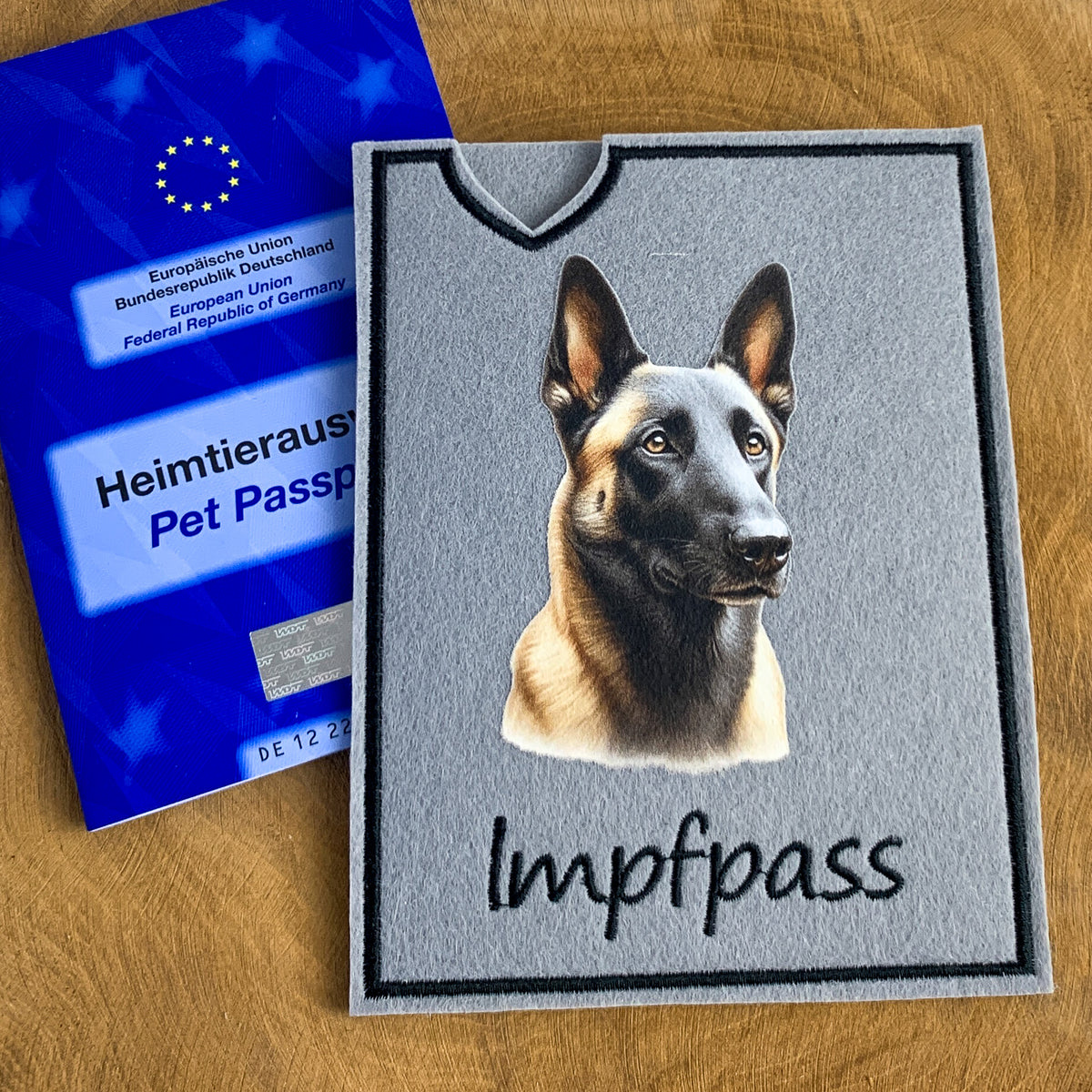 Malinois Impfpasshülle - 5 verschiedene Motive, personalisierbar