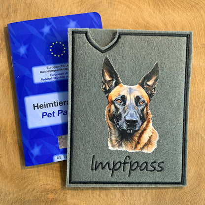 Malinois Impfpasshülle - 5 verschiedene Motive, personalisierbar