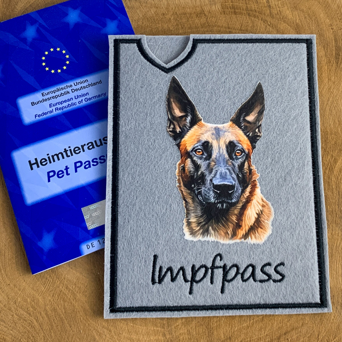 Malinois Impfpasshülle - 5 verschiedene Motive, personalisierbar
